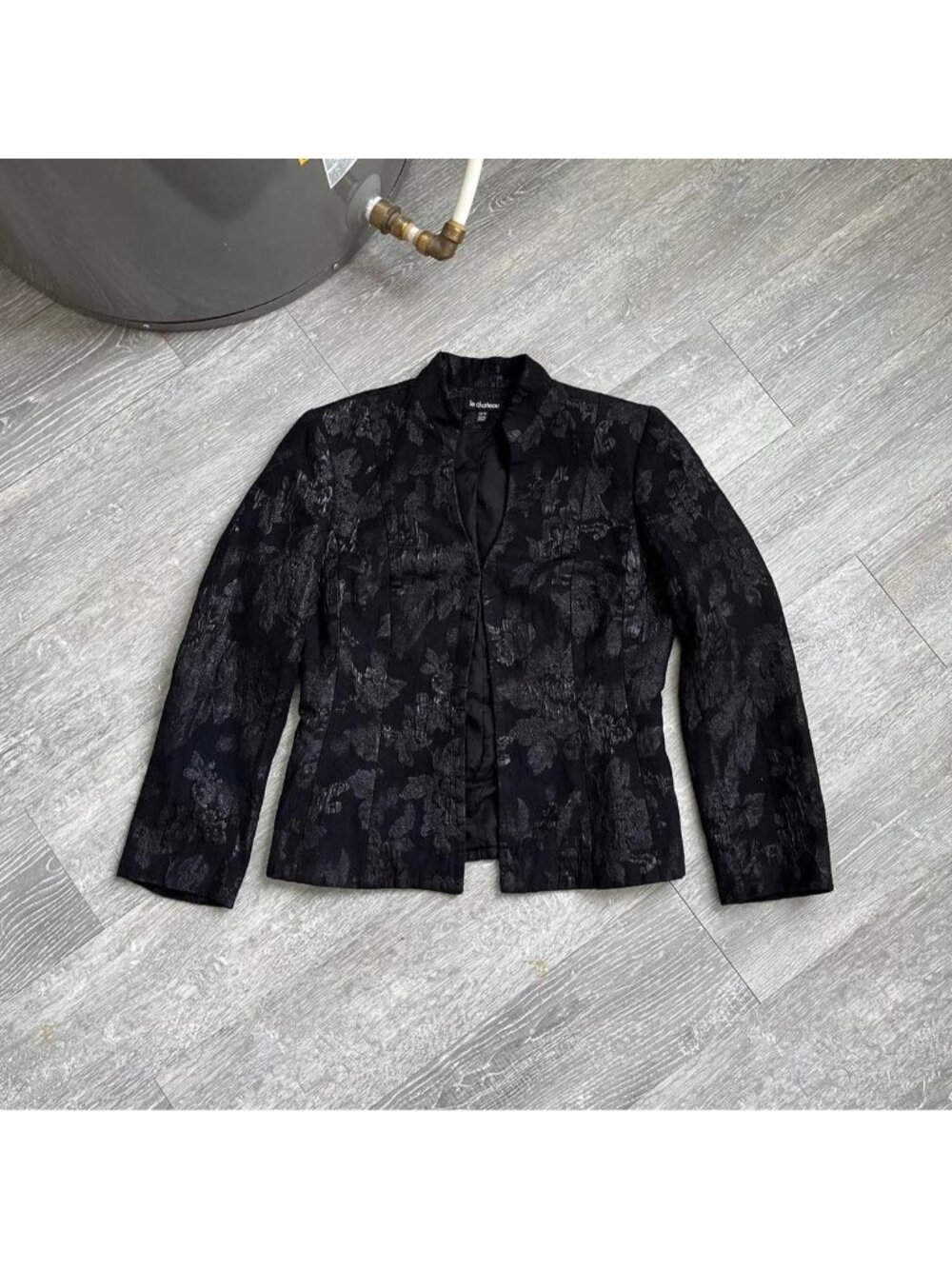 Black / Grey Vintage “Le Chateau” Grunge / Y2K Button-Up Blazer / Jacket